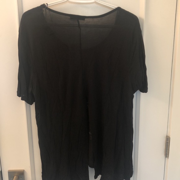 Black Open Back T-Shirt - Picture 3 of 5